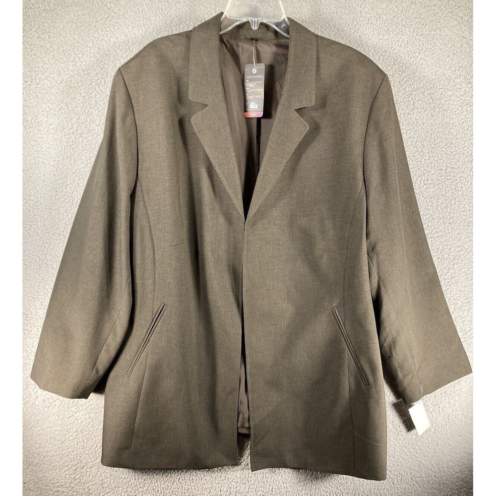 Doc & Amelia Blazer Women's Plus 34W Olive Green‎ Aerocool Office Career NEW